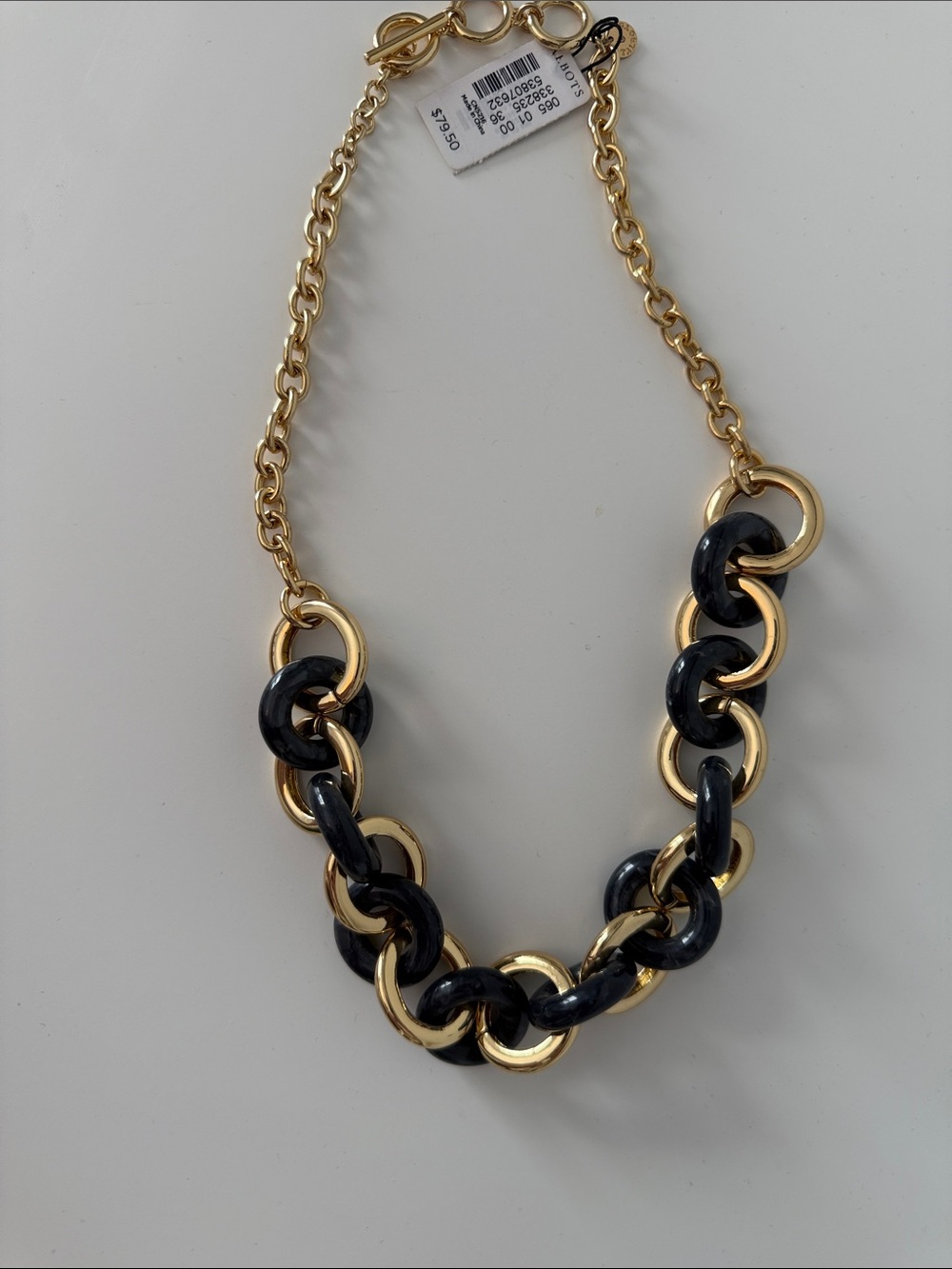 NWT Talbots Gold and Gray Link Chain Necklace